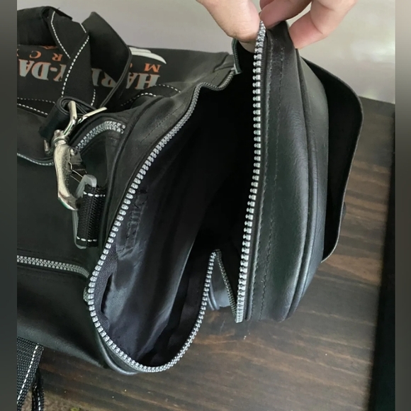 HarleyDavidson Bags Harley Davidson Large Black Leather Duffle Bag